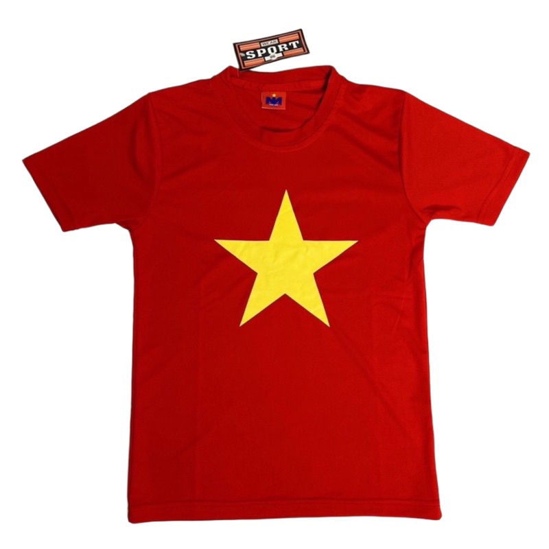 ÁO CỜ ĐỎ SAO VÀNG NGƯỜI LỚN TRẺ EM chất cotton