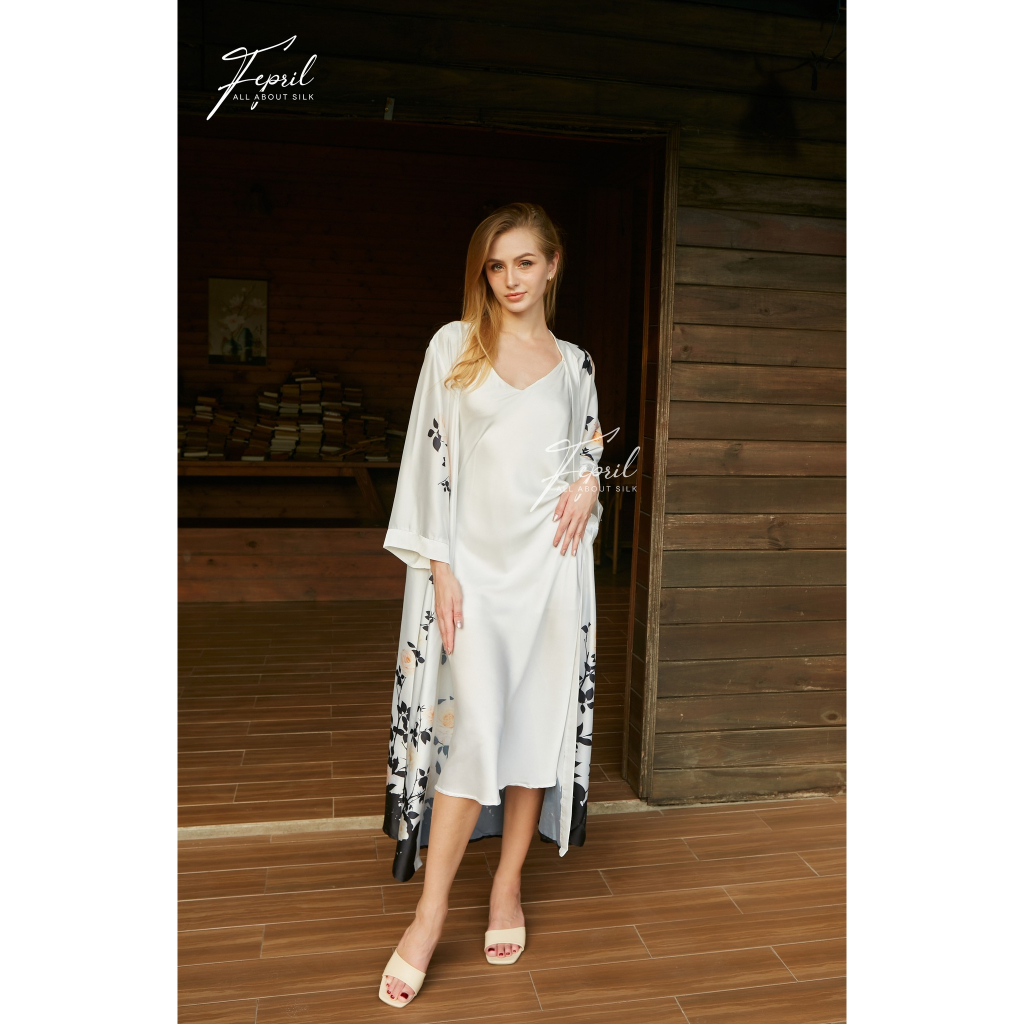 Đầm lụa trơn dài FEPRIL Bias Cut long dress