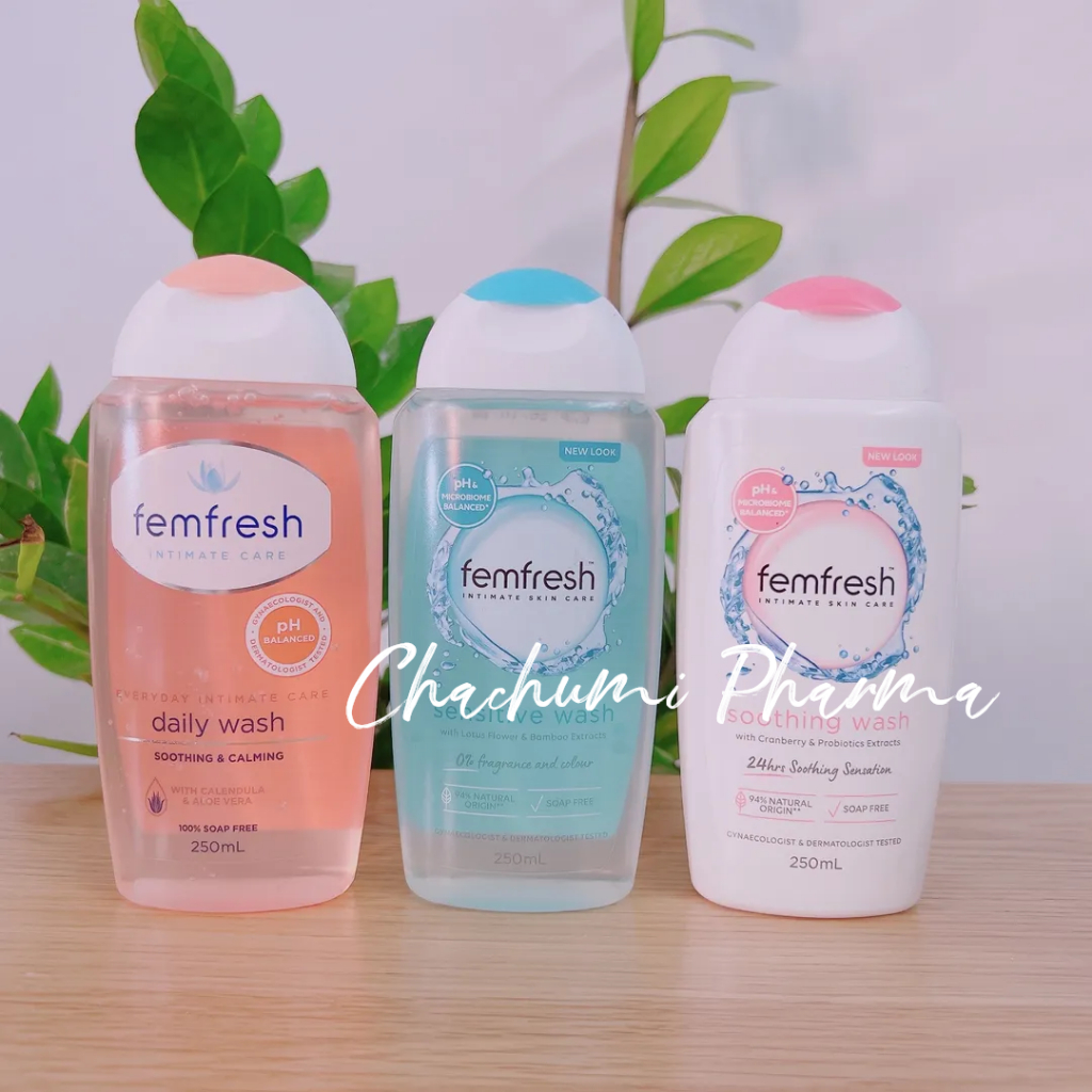 Femfresh Sensitive Wash 250ml (xanh) - Dung dịch vệ sinh cho da nhạy cảm