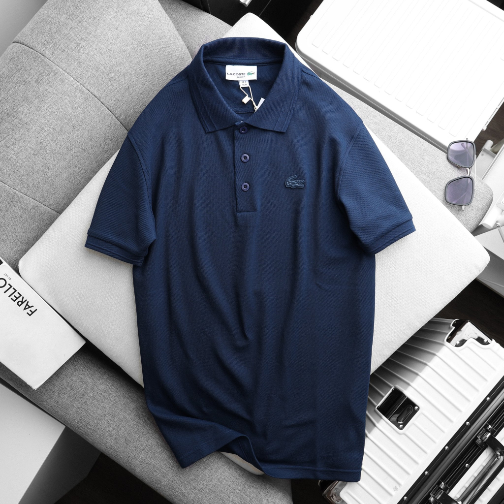 Áo thun Polo Nam bo gân xuất dư form regular suông không ôm, vải cá sấu cotton co giãn , bigsize 100kg - IVANBIGSIZE