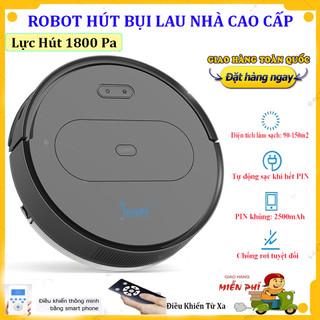 Robot hút bụi, robot hut bui - hút khỏe, tự động sạc, có remote