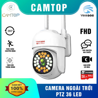 Camera IP Yoosee Ngoài Trời PTZ mini 36LED 5.0Mpx 1080P - chống nước xem đêm có màu - xoay 360 độ