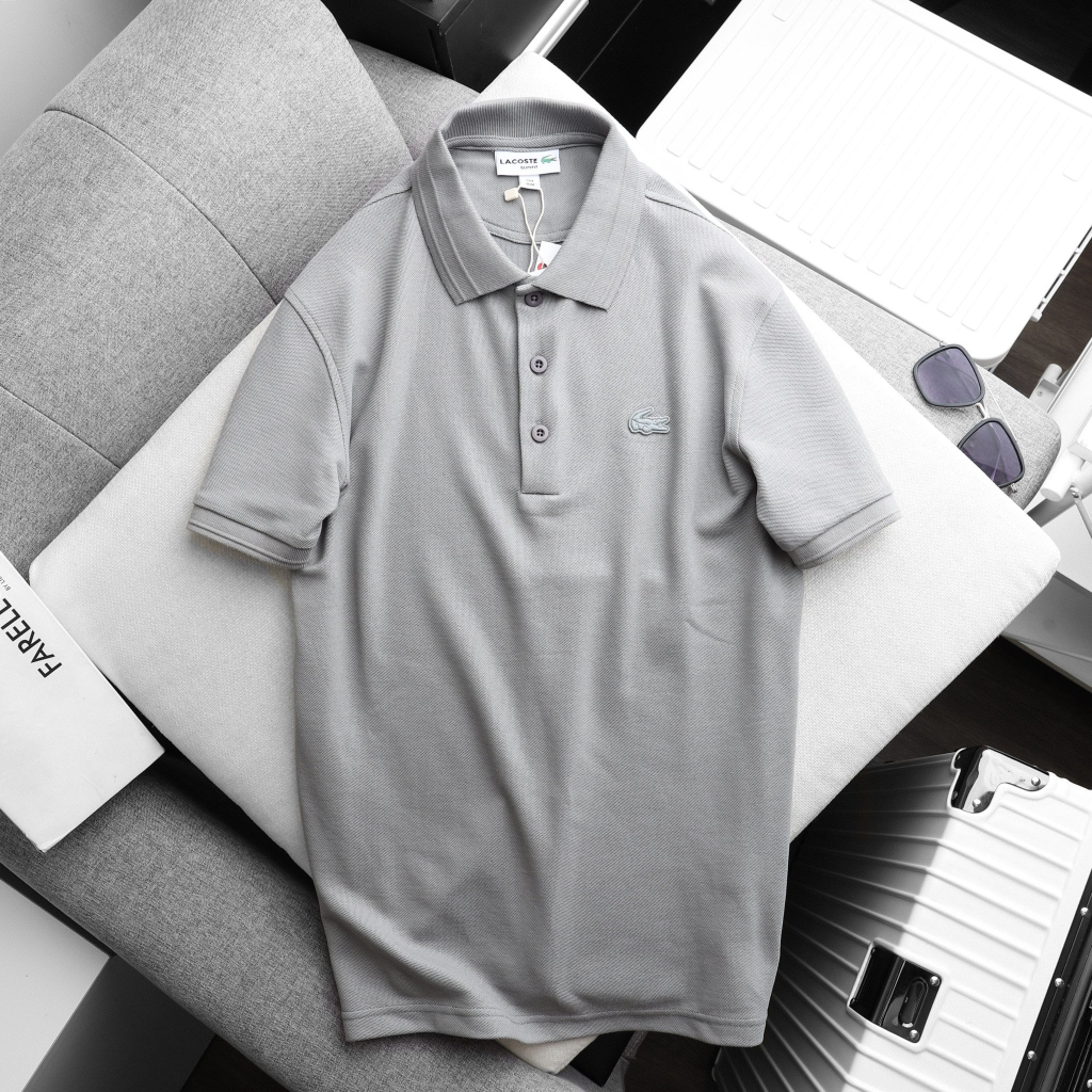 Áo thun Polo Nam bo gân xuất dư form regular suông không ôm, vải cá sấu cotton co giãn , bigsize 100kg - IVANBIGSIZE