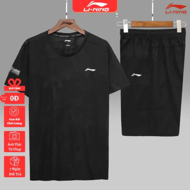 Bộ quần áo thể thao nam Lining thời trang mùa hè mát mẻ,bộ lining cao cấp mẫu mới nhất năm nay 2023