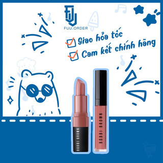 Set son Bobbi Brown Crushed Lip Duo (2 thỏi fullsize Màu Free Sprit và Sazan Nude)