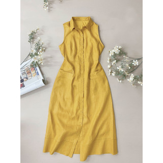 Đầm linen khách đặt theo yêu cầu mm6 - Đầm 2 lớp - Nhận đặt theo yêu cầu - PT Linen