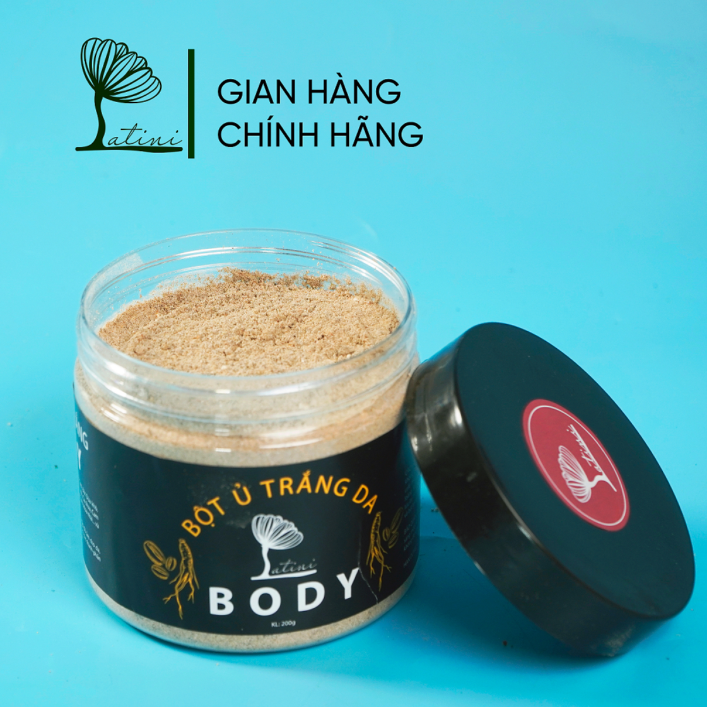 Bột ủ trắng da body toàn thân hoàn toàn từ thảo mộc bật 1 - 2 tông sau 1 tuần -200g - Latini | BigBuy360 - bigbuy360.vn