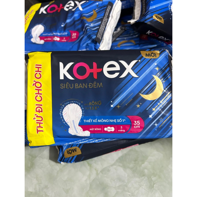 Bộ 3 miếng BVS KOTEX Siêu ban đêm 35cm