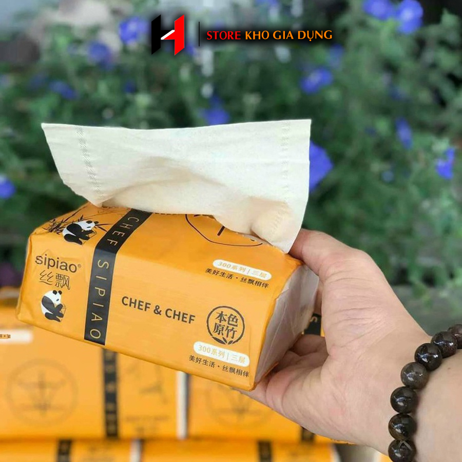 Giấy Ăn Gấu Trúc Loại 1 Hàng Việt Nam. Thùng 30 Gói - Gói 300 Tờ