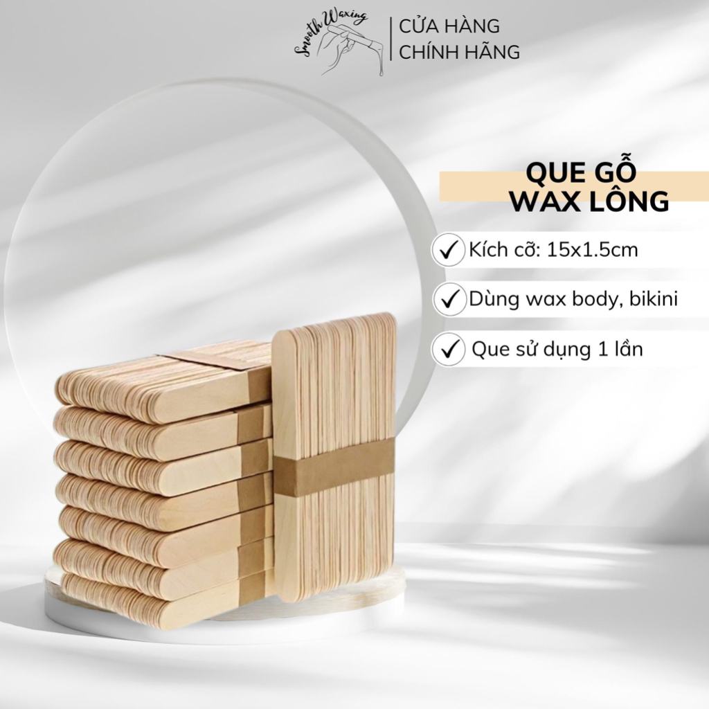 10 Que gỗ wax lông tiệt trùng dùng wax cho body và bikini