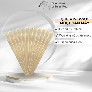10 Que gỗ nhỏ wax lông tiệt trùng dùng wax chân mày, lông mũi