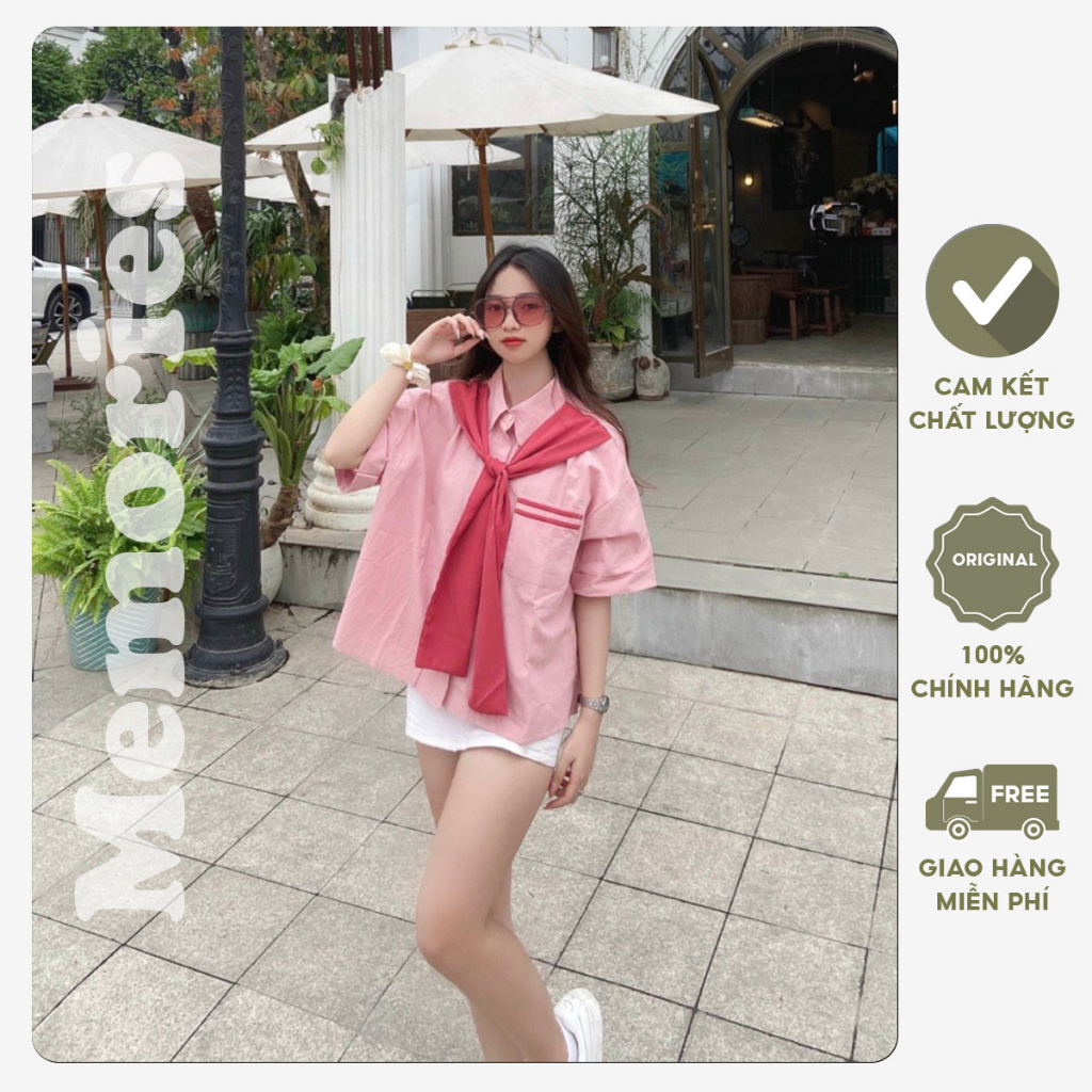 Áo sơ mi nữ chất vải thô pha khăn thời trang Sơ mi nữ cao cấp - Memories
