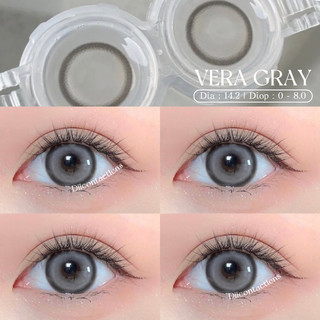 Kính áp tròng vera gray độ cận 0 - 8.0 | size giãn nhẹ | dii contactlens