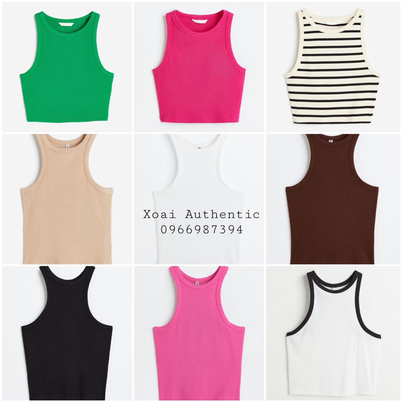 Áo ba lỗ nữ dáng croptop HM auth | BigBuy360 - bigbuy360.vn