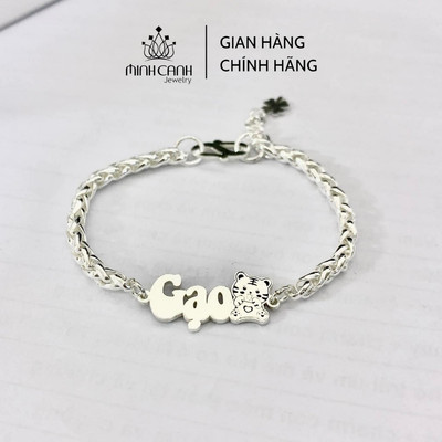 Lắc Bạc Khắc Tên Liền Con Giáp Cho Bé Minh Canh Jewelry
