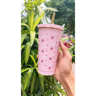 ly giữ nhiệt gấu dâu