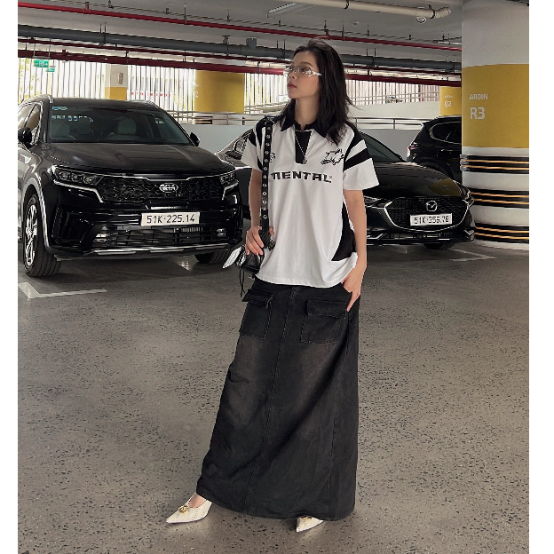 Áo Polo Nam nữ Tay Ngắn Thể Thao COMBINE MENTAL®️ Polo Boxy - Phong Cách Blokecore