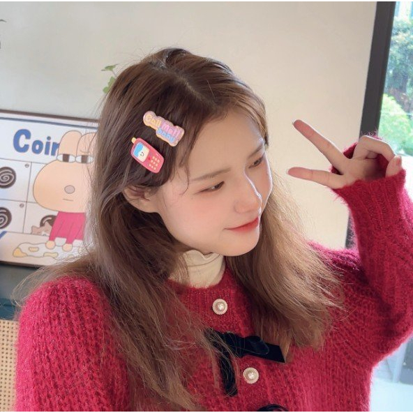 Bộ kẹp cài tóc 3 màu cute siêu xinh cho nữ mẫu con vật đồ ăn dễ thương đi chơi chụp ảnh thời trang tặng bé