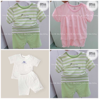 NOUS- bộ cộc tay cài vai chất liệu petit cho bé từ 3 tháng đến 18 tháng