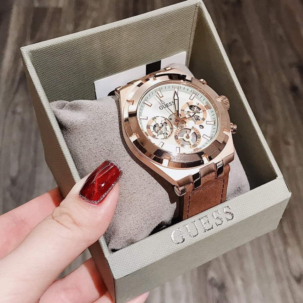 Đồng Hồ GUESS Nam,Size:44mm,Full Box Hãng,FreeShip Toàn Quốc,Bản Tròn Nam Tính