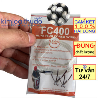 Que hàn nhôm lõi thuốc FC400, size 1.6x500mm, hàn nhôm với nhôm, hàn dàn điều hòa