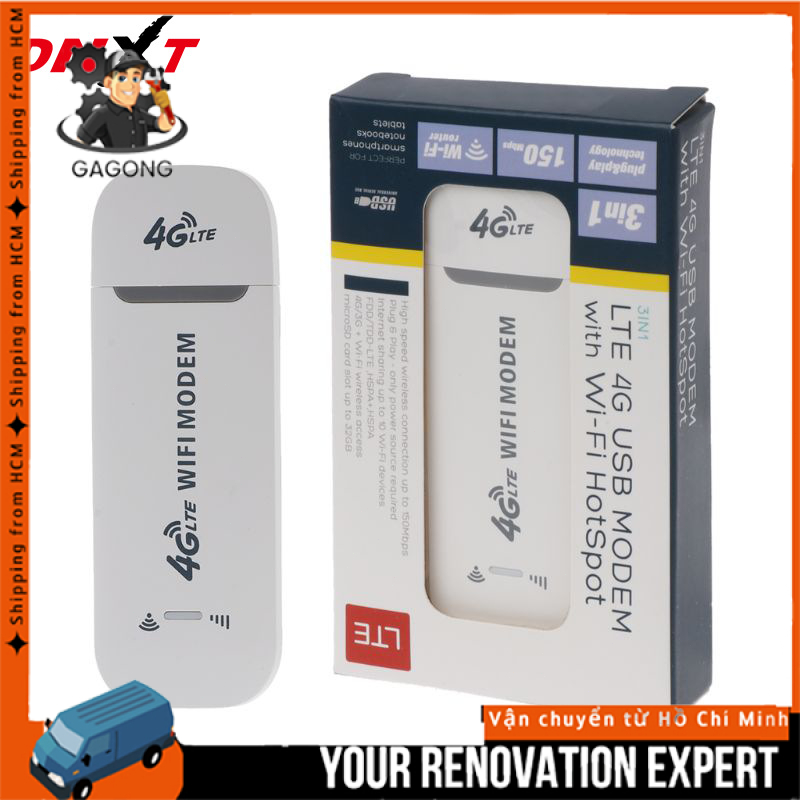 Bộ định tuyến không dây 4G LTE USB Dongle 150Mbps Modem Stick Di động băng thông rộng Thẻ SIM Bộ chuyển đổi WiFi