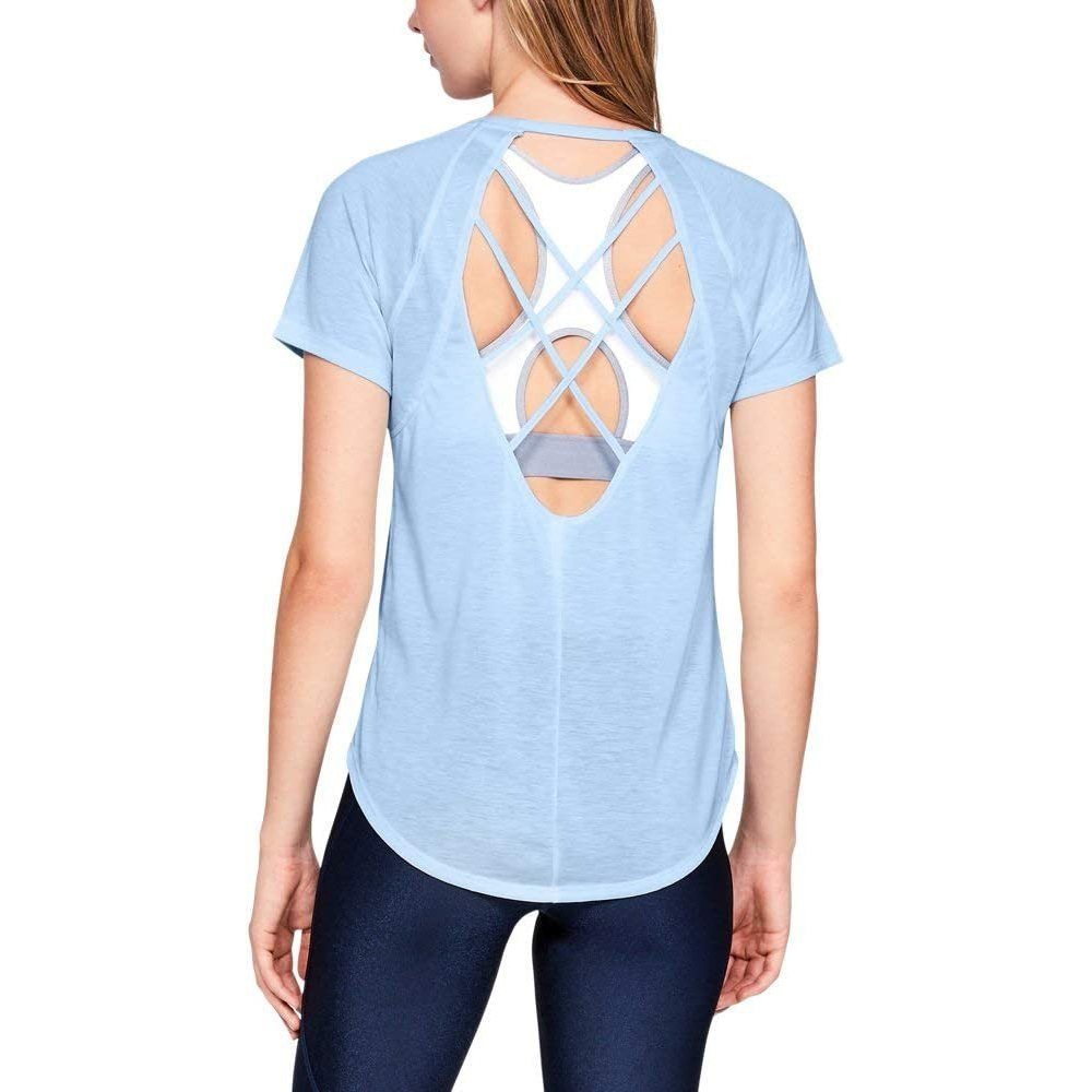 Áo thun vạt bầu U.A khoét lưng đan dây