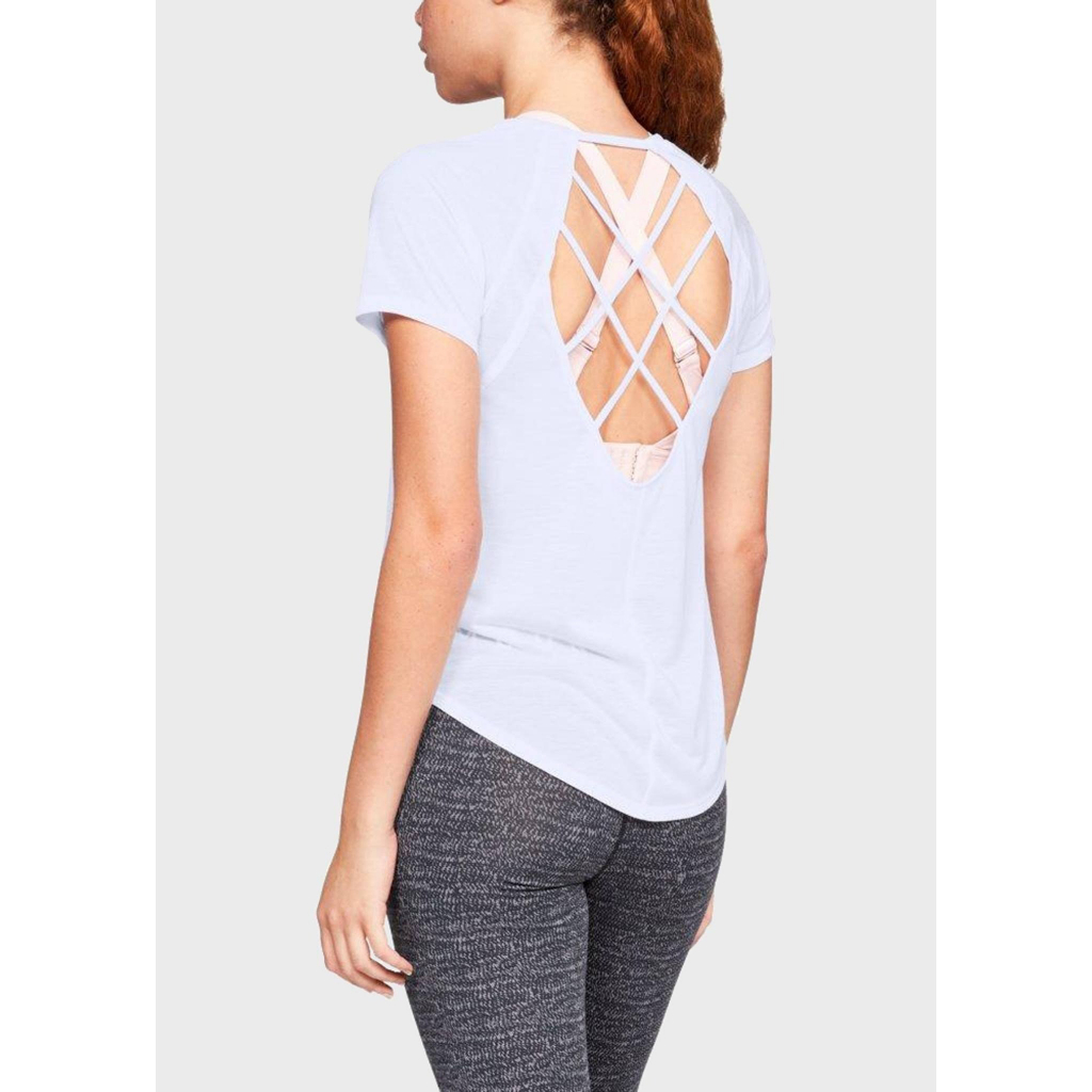 Áo thun vạt bầu U.A khoét lưng đan dây