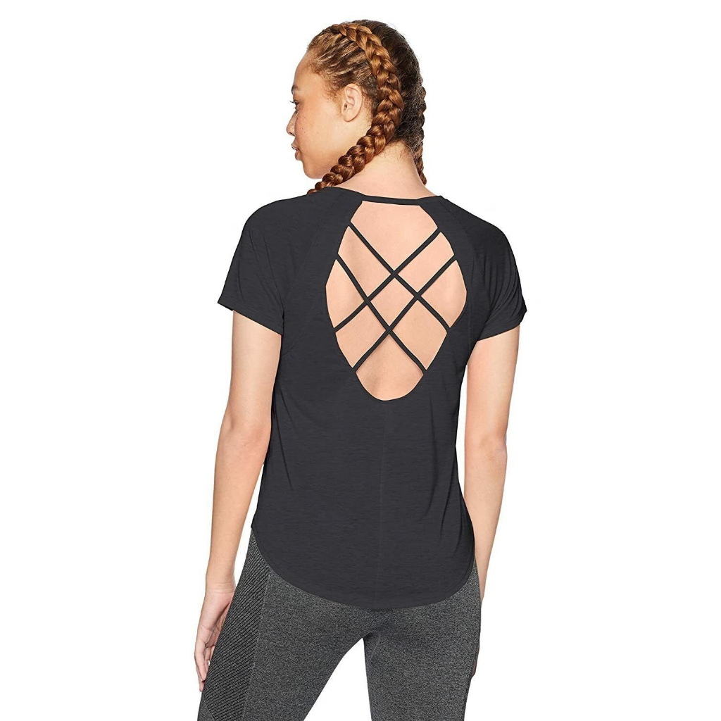 Áo thun vạt bầu U.A khoét lưng đan dây