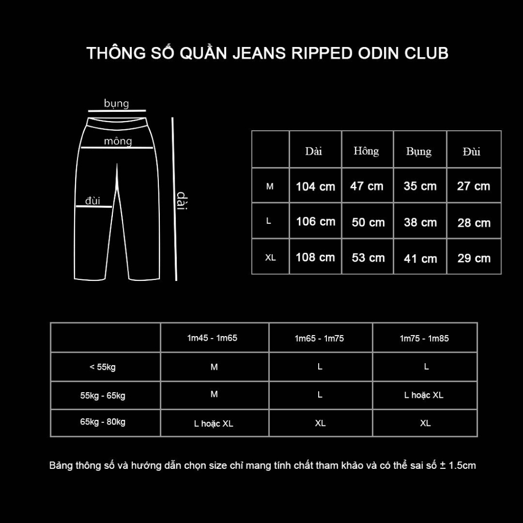 Quần Jeans Ripped ODIN CLUB, Quần Bò ống rộng, Local Brand ODIN CLUB
