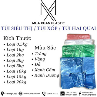 Túi nilon siêu thị, túi đựng hoa quả (hàng trong đẹp ko mùi)