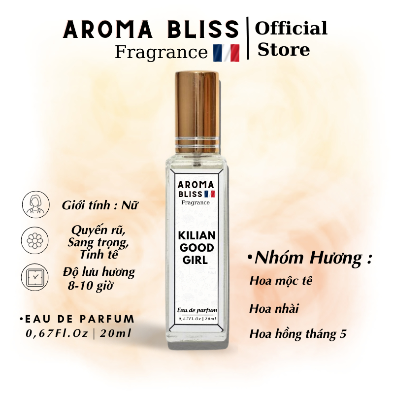 Nước Hoa Nữ Kilian Good Girl chính hãng Aroma Bliss 20ml thơm lâu hương gỗ trầm ấm sang trọng