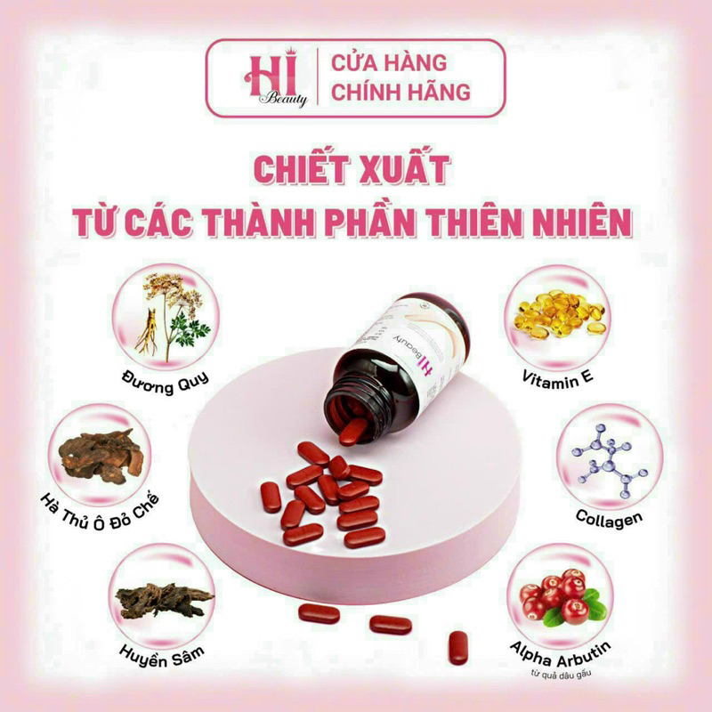 Bộ Kem Hi Beauty Trắng Da Mờ Nám Gồm Kem Serum Viên uống