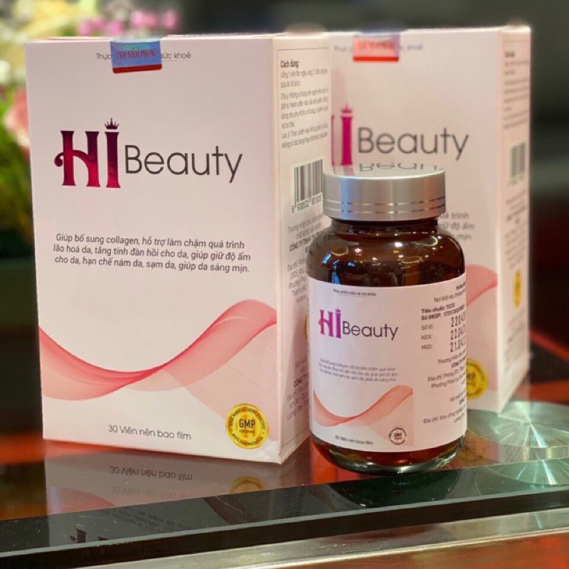 Bộ Kem Hi Beauty Trắng Da Mờ Nám Gồm Kem Serum Viên uống