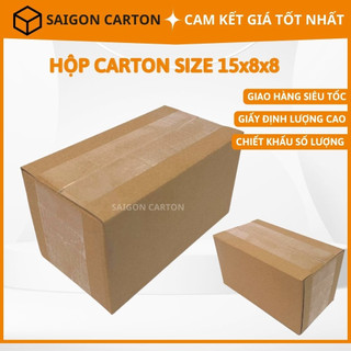1 Thùng giấy hộp carton cho shop gói hàng online size 15x8x8 - sản xuất bởi SÀI GÒN CARTON