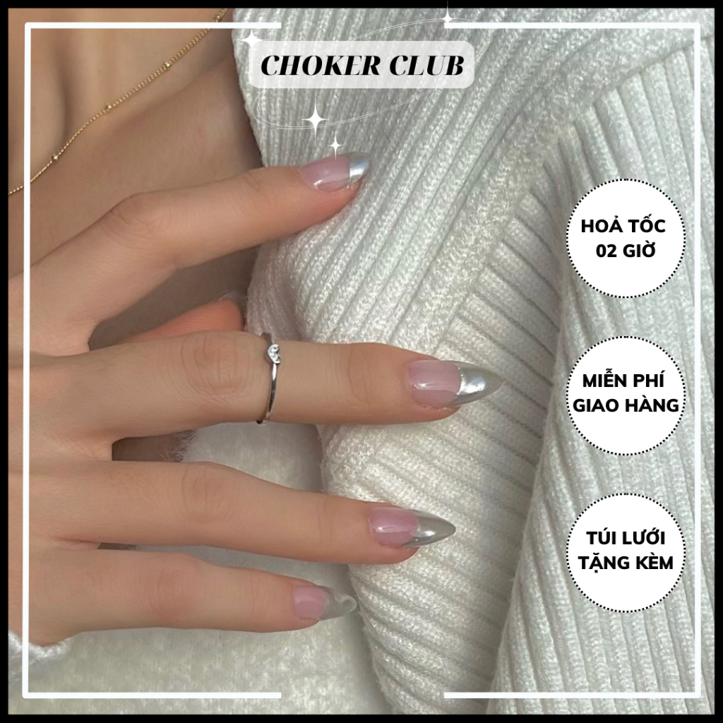 Nhẫn trái tim gắn nhũ lấp lánh R51 Choker Club