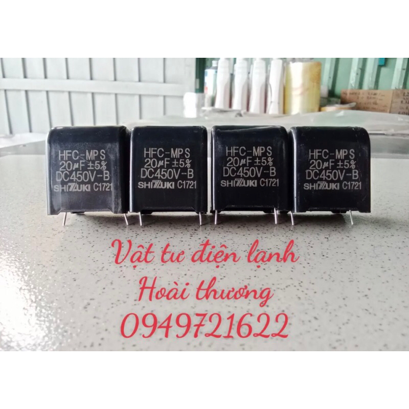 Tụ 20uf 450vdc shizuki loại tốt /cửa hàng điện lạnh hoài thương