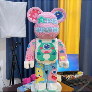 Lego Bearbrick Monster 55cm XinZ, mô hình đồ chơi lắp ráp gấu bearbrick Monster