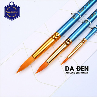 Bộ 3 cọ vẽ keep smilling đầu tròn thân xanh