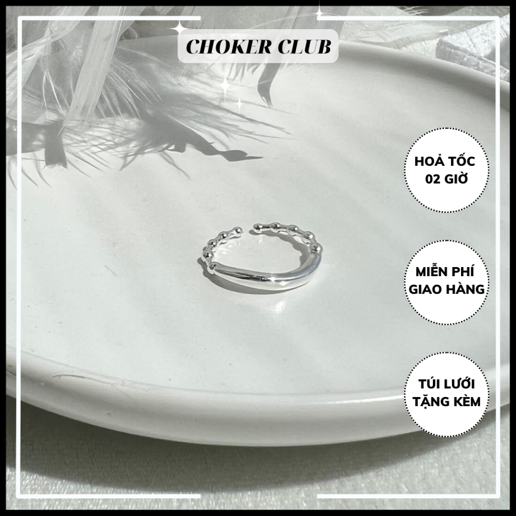 Nhẫn nữ dạng chuỗi hạt R68 Choker Club