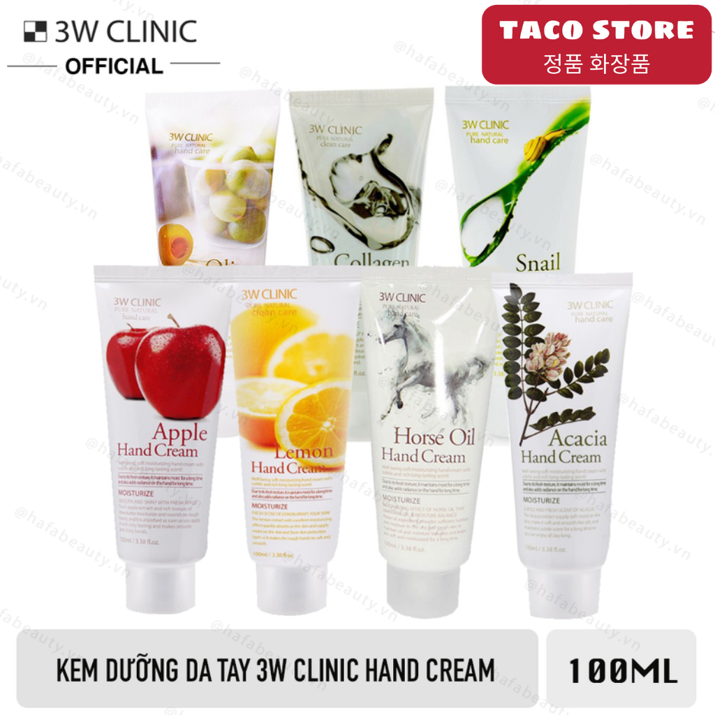 Kem Dưỡng Da Tay 3W Clinic Collagen Hand Cream Hàn Quốc 100ml