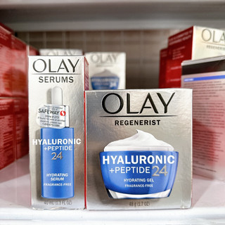 Combo Serum và Kem dưỡng ẩm OLAY Hyaluronic + Peptide 24