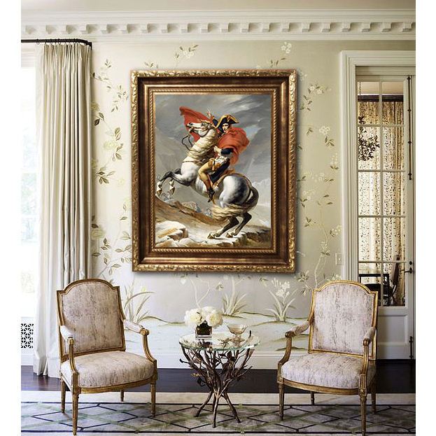 (Tặng kèm đinh) Tranh in cổ điển Hóng gió biển trang trí decor