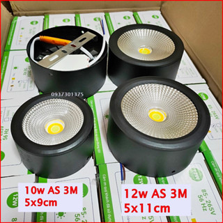 Đèn ống bơ led lắp nổi 7w, 12w ánh sáng 3 màu,đèn ốp nổi trang trí trần nội thất,đèn dowligh lắp nổi