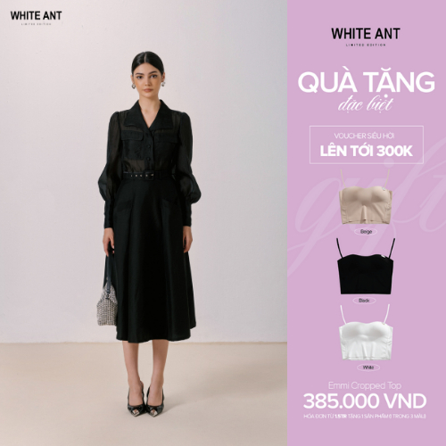 Sơ Mi Túi Hộp Cúc Bọc Tinh Tế Nữ White Ant, Hàng Thiết Kế Cao Cấp NOACH PATCH POCKET SHIRT 170300220