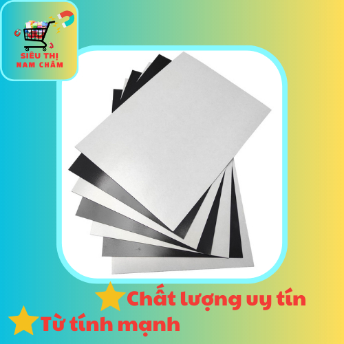 Nam châm lá A4 có keo dán tiện ích dày 1mm