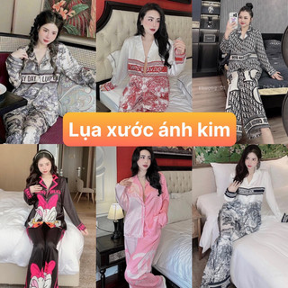 Bộ lụa xước ánh kim thiết kế siêu sang