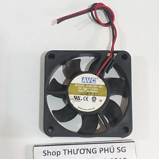 Quạt tản nhiệt Fan 5Cm X 5Cm X 1Cm - Điện áp DC 12V (Loại 2 dây nối nguồn)