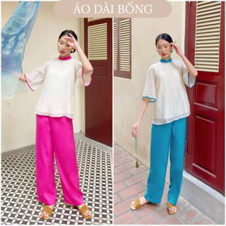 Set đồ bộ chất liệu tơ đi chùa, đi chơi
