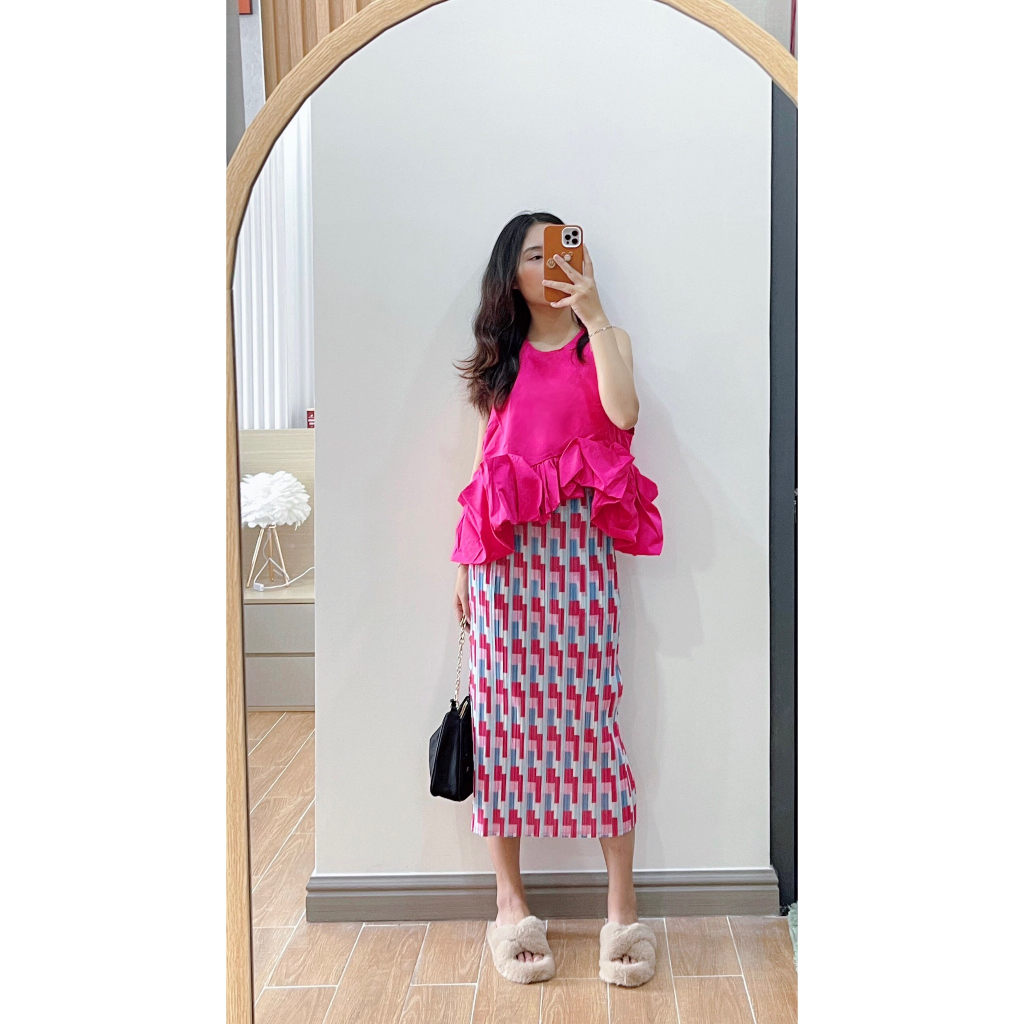 (HÀNG SẴN - ẢNH THẬT) Áo cọc tay, có đúp lót, phối tùng xòe, form babydoll - Áo cọc tay cách điệu, hàng Q.C.C.C Z.a.r.a